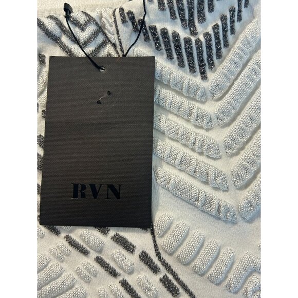 Neiman Marcus RVN Modern Patterned Knit Flared Skirt NWT Size Small - Picture 4 of 5